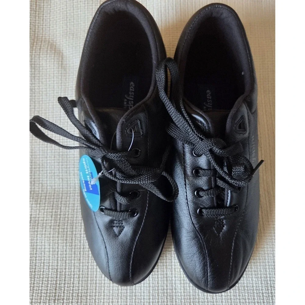 EASY SPIRIT ~ AP1 Anti-Gravity Women's  Black Leather Walking Shoes Sz